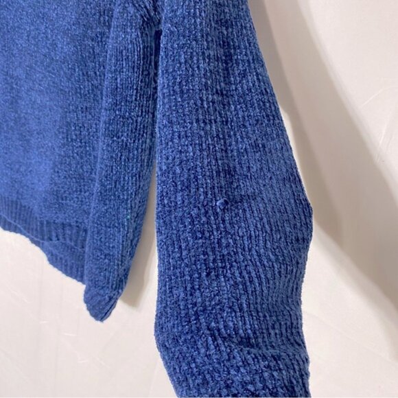 5/$25 Buffalo David Bitton Blue Chenille Cowl Neck Sweater S - Picture 6 of 15